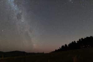 The Sky at Star Safari as the centre of our galaxy is rising and the head of the Emu is visible in the Southern Cross region